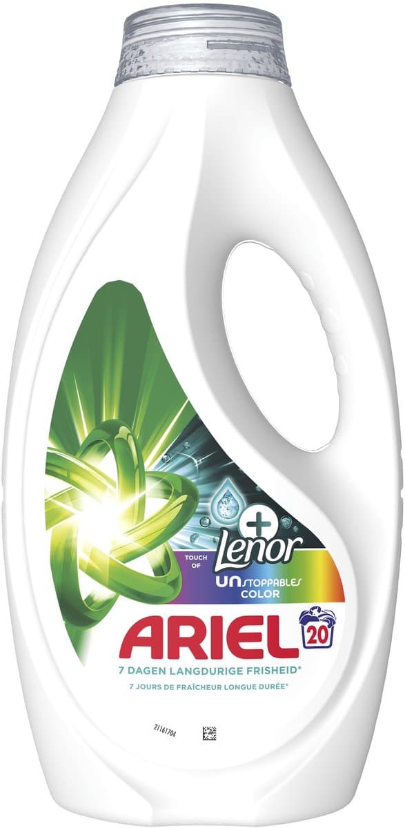 Ariel Vloeibaar Wasmiddel +Touch Van Lenor Unstoppables Color - 4 x 20 Wasbeurten — afbeelding 1