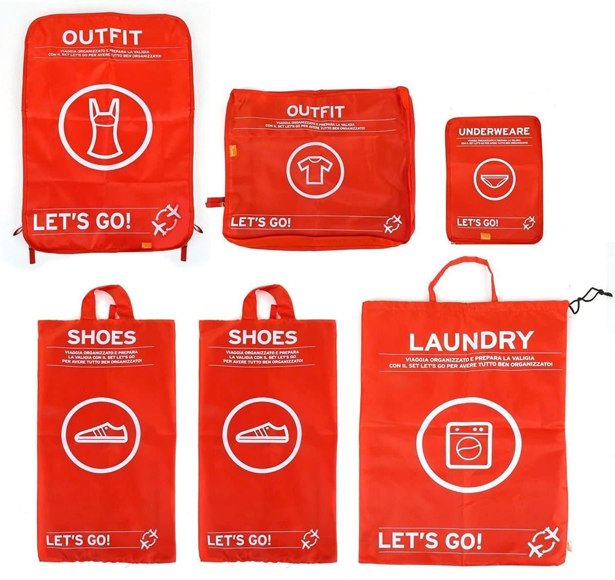Pusher - TRAVEL SET LUGGAGE - RED — afbeelding 1