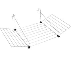 Tomado - Droogrek Tilburg - Voor radiator, balkon, deur of balustrade - 12 meter drooglengte - Ophangbaar - Zilvergrijs - 5 jaar garantie