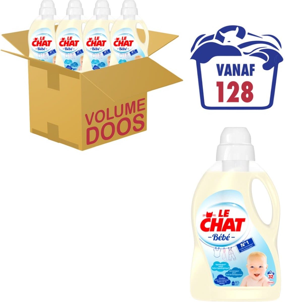 Le Chat Baby Vloeibaar Wasmiddel - 4 x 30 (120 Wasbeurten) — afbeelding 1