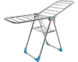 Kleding Airer, Opvouwbare Kleding Droogrek, 1.5M Zilver Wasdroger Rack, Roestvrij Staal Gevleugelde Kleding Paard Airer voor Indoor Outdoor — afbeelding 1