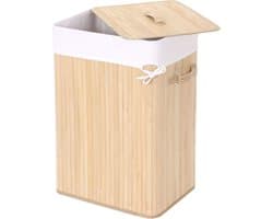 Wasmand MCW-C21, Wasbox Wasbox Wasbox, bamboe 61x43x32cm 70l ~ natuurlijke kleur
