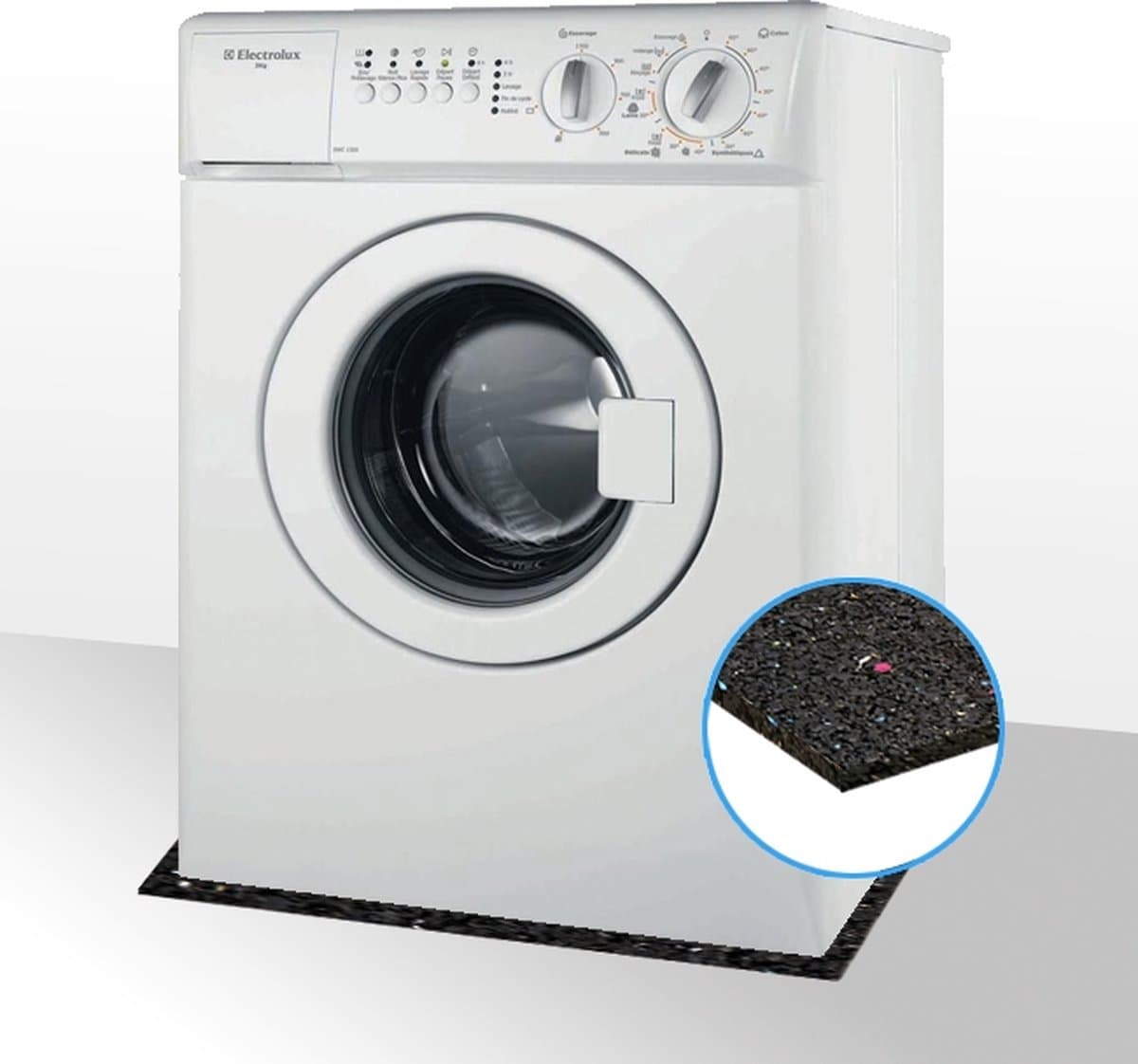 Rubbermagazijn - Anti trillingsmat wasmachine 100x60cm Dikte 10mm — afbeelding 1