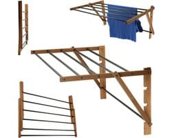 Opvouwbaar droogrek- staand wasrek, inklapbaar verstelbare torenwasrek (53 x 85 cm wand)