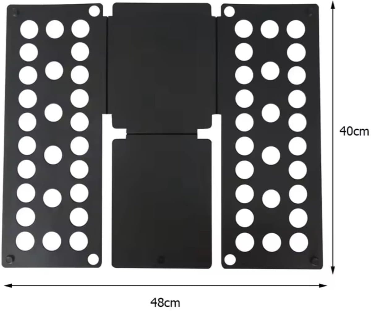 Kleding vouwer - Zwart - 66 x 54 cm - Hulp Bij Vouwen - Opvouwplank - Wasgoed Vouwplank — afbeelding 1