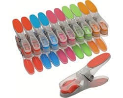 Antislip wasknijpers van siliconen - Set van 20 Meerkleurige Klemmen voor Diverse Toepassingen