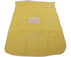 Premium wasnet 60x90 cm - Met knoopsluiting - Geel