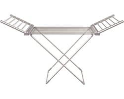 FurnStar - Droogrek - Elektrische droogrek - Verwarmde Wasrek - Droogrek met Verwarming - 148 x 53 x 90 cm - Grijs — afbeelding 1