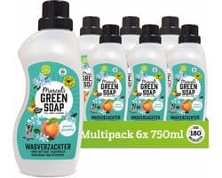 Marcel's Green Soap Wasverzachter - Perzik & Jasmijn - 6 x 750ml - 180 wasbeurten