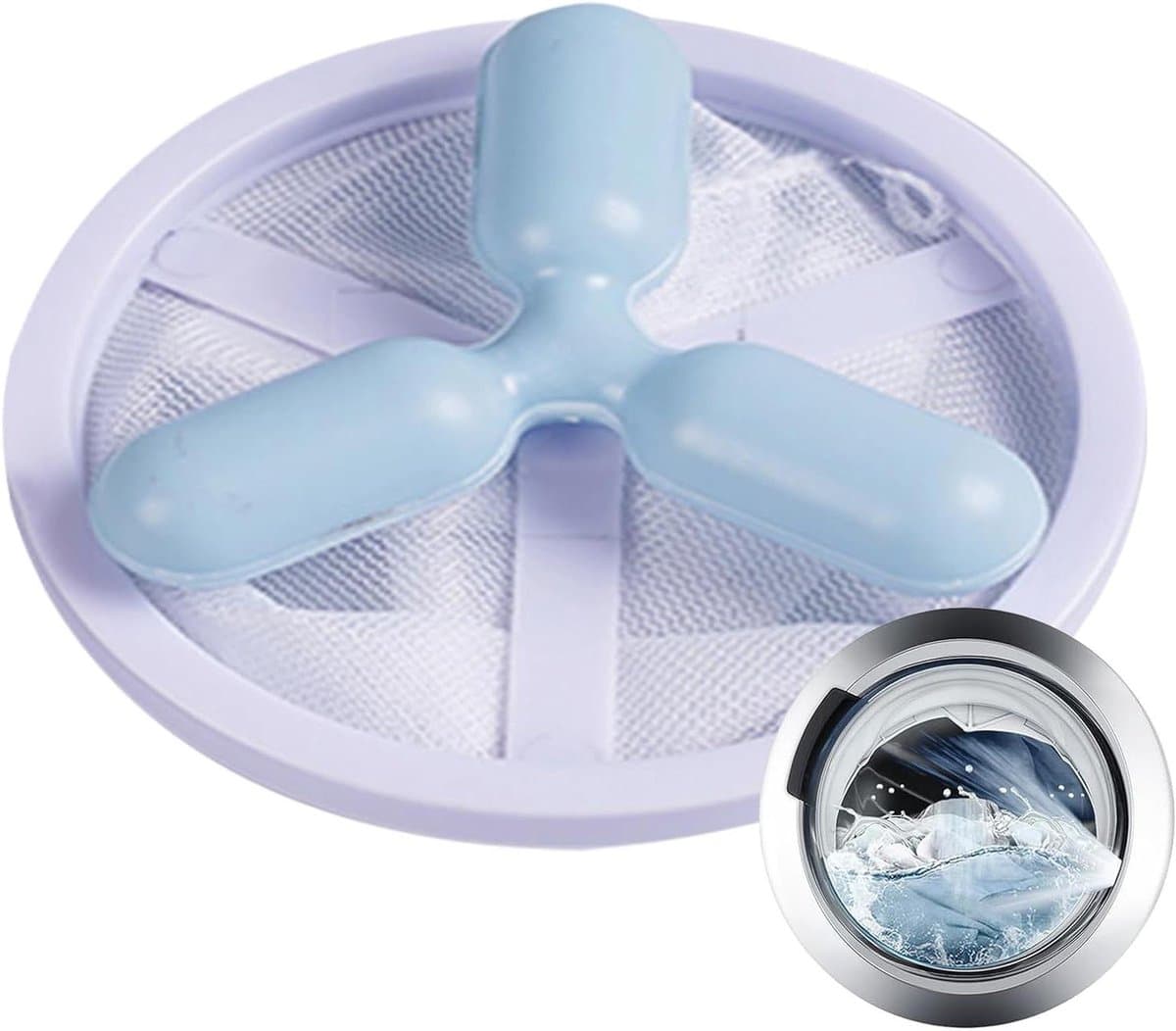 Wasmachine Haarfilter - Pluisvanger Dierenharen - Wasgoed Reinigen - Herbruikbaar Drijvend Ontwerp - 91 x 91 x 38 cm — afbeelding 1