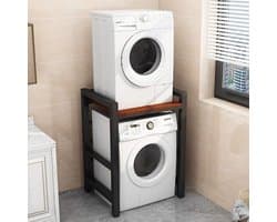 Opbergrek Wasmachine - Huishoudelijk rek - Ruimte Besparen - Sterk Koolstofstaal - 75 x 65 x 105 cm - Zwart