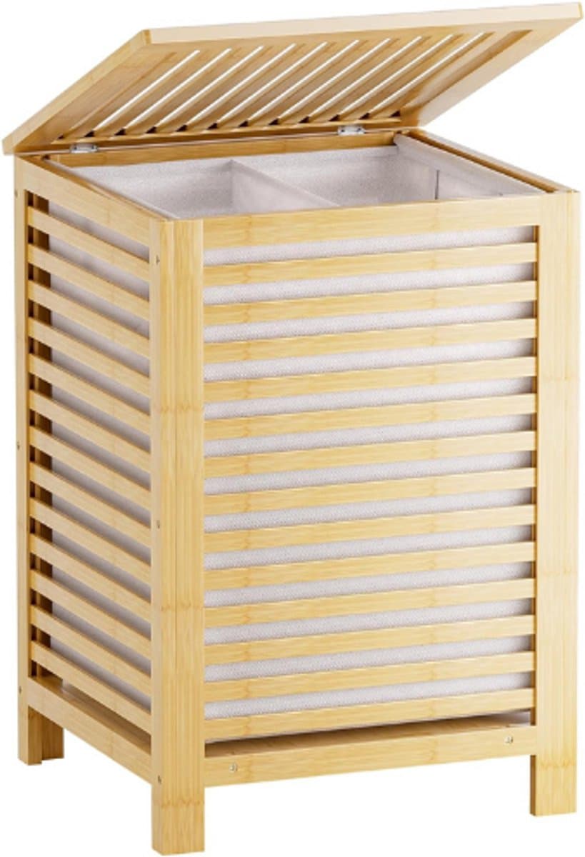 Wasverdeler - Wasmand Voor Badkamer, Slaapkamer En Wasruimte - Naturel — afbeelding 1