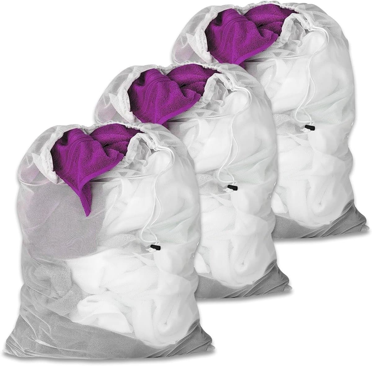 Grote Wasnetten 3-Pack XXL 60 x 90 cm met Trekkoord voor Wasmachine, Ideaal voor Kleding, Dekens en Handdoeken — afbeelding 1