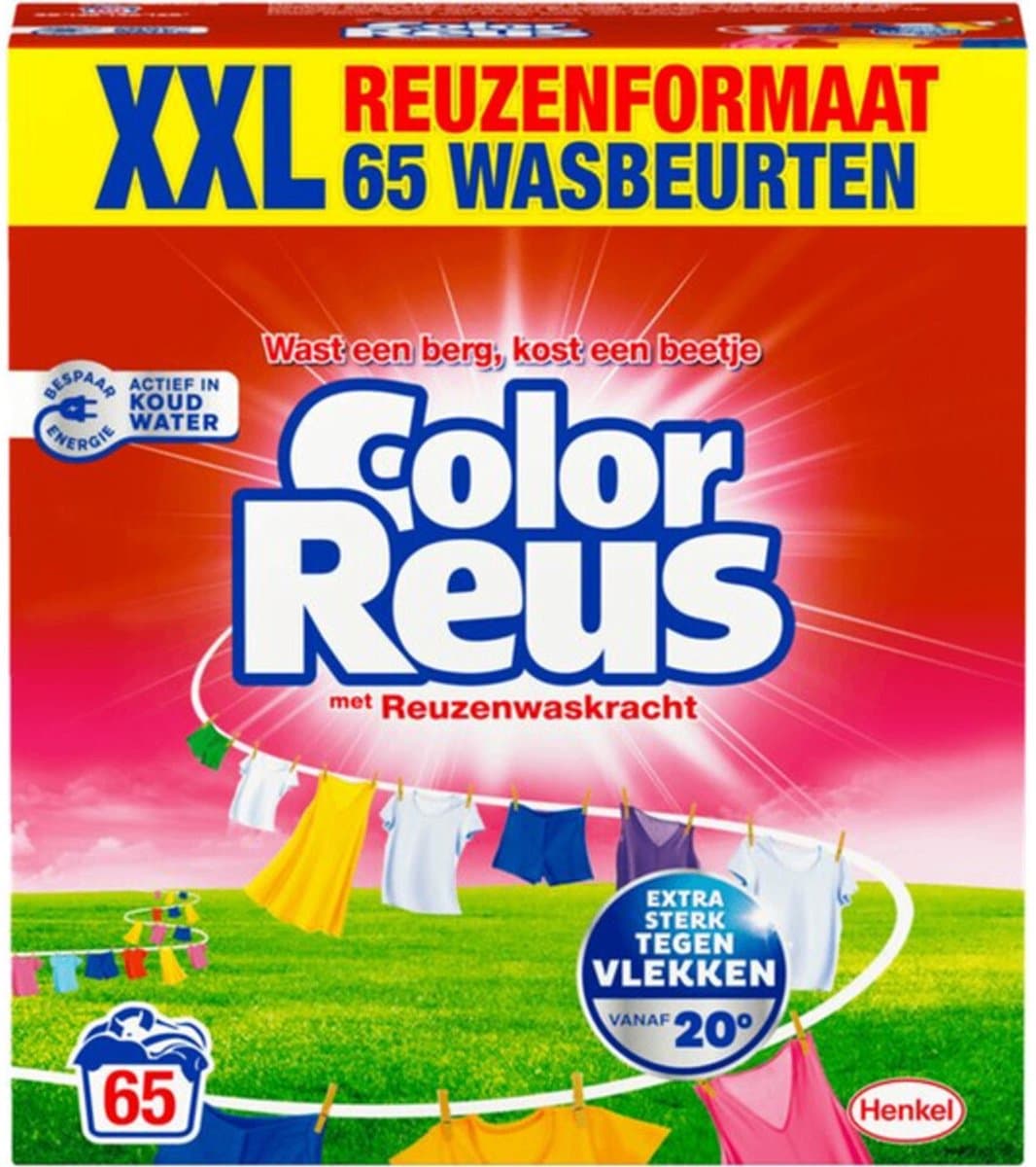 Color Reus Waspoeder - Wasmiddel - Gekleurde Was - 60 Wasbeurten - Grootverpakking — afbeelding 1