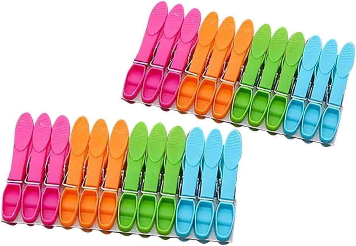 Wasknijpers Set - Kleding Clips - Was Drogen - Sterke Grip - Eén Maat - Meerkleurig — afbeelding 1