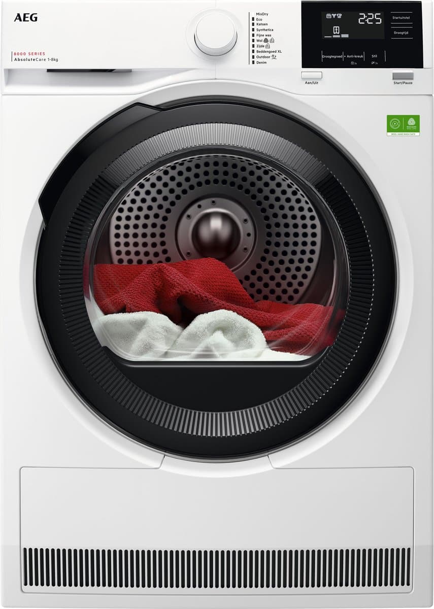 AEG TR838N4B 8000 AbsoluteCare - Warmtepomp droger - Energielabel A - 8 kg — afbeelding 1