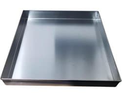 Lekkende Airco Opvangbak - Waterbak Roestvrijstaal - Voorkomt Waterschade - Extra Dik Roestvrijstaal - 30x30cm Hoogte 5cm - Zilver