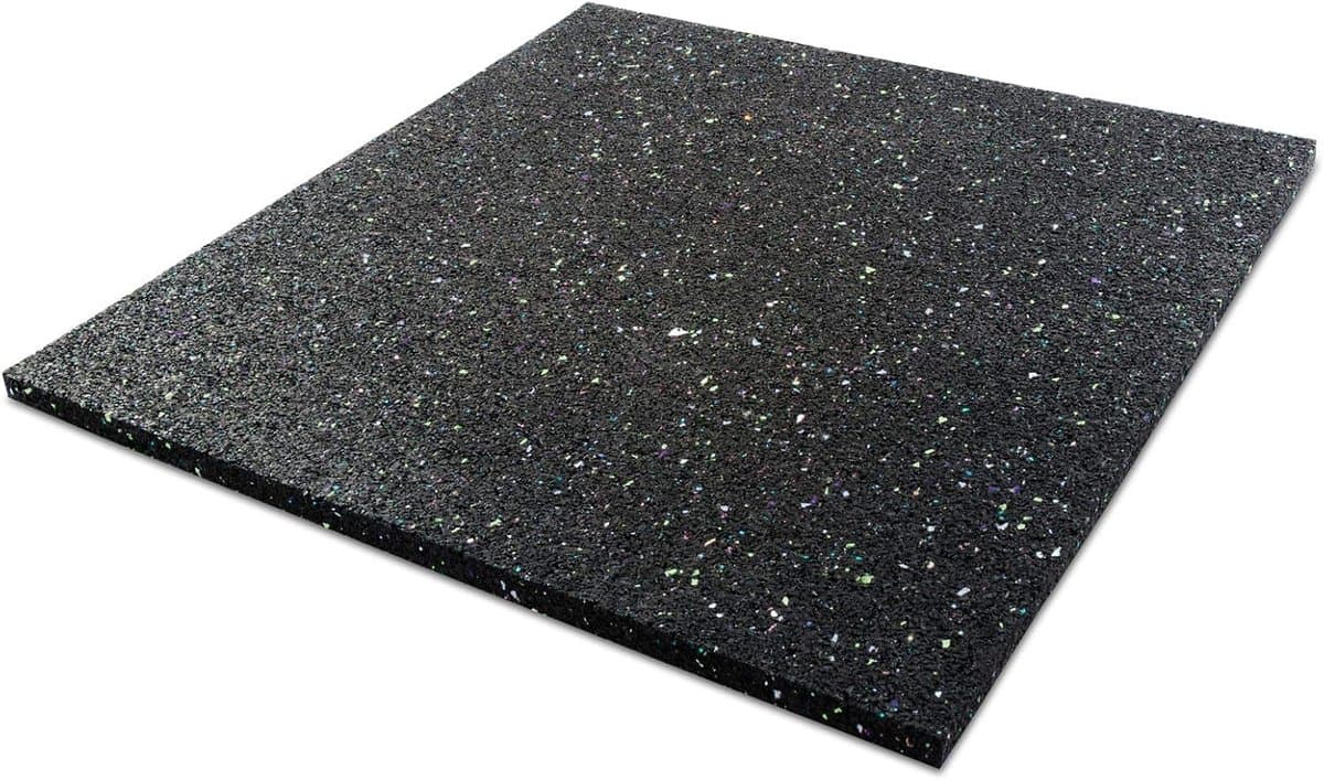 Wasmachine Onderlegger - Apparaat Demper - Trillingsdemping - Gerecycled Rubber - 60x60x2cm - Zwart — afbeelding 1
