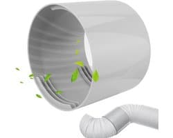 Afvoerslang Airco - Slang voor mobiele airco - Warme lucht afvoeren - Goede luchtdichtheid - Diameter 13 cm - Wit