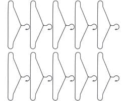 Dailygoods- Poppenkleerhanger Ruimtebesparend - Metalen Hanger - Lichtgewicht - Draagbaar - Decoratief - 150 mm - Poppenhanger