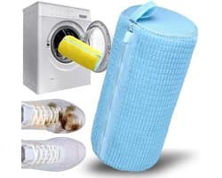 Waszak voor Schoenen - Herbruikbare Waszak voor Sneakers met Rits, Ideaal voor de Wasmachine, Beschermt en Organiseert Schoenen (Blauw/Pakket 1)