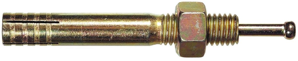 Betonanker Bouten - Verankeringsbouten Beton - Beton Verankeren - Moer en Ring Voorgemonteerd - 5/8 X 4 Inch - Geel Chromate — afbeelding 1