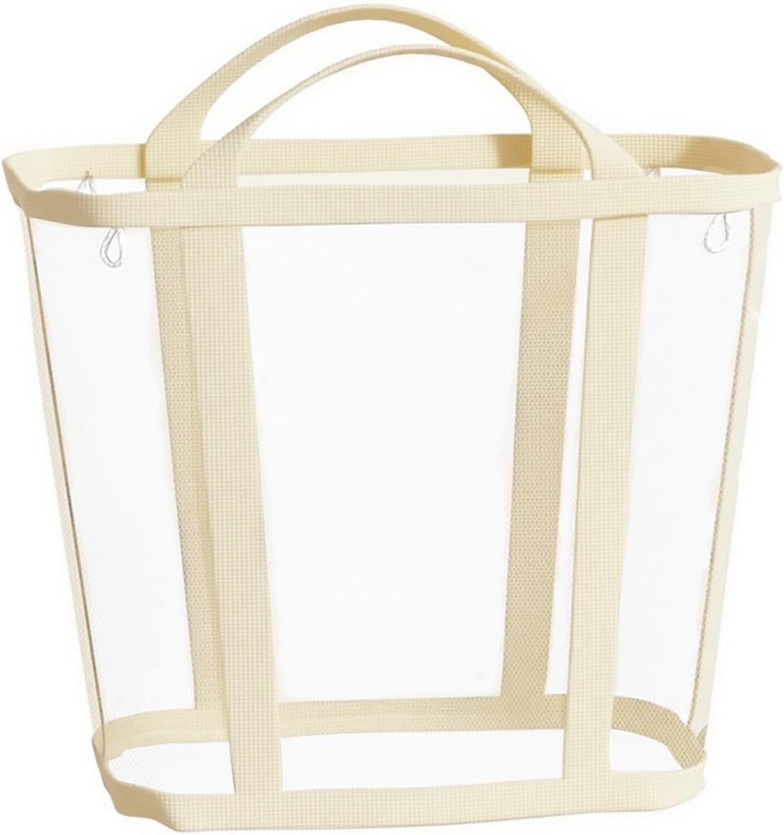 Ulisem - Opvouwbare wasmand - 41 liter nylon gaas - Met stevige handvatten - 4 ophangpunten - Herbruikbaar - Lichtgewicht en draagbaar - Geschikt voor reizen en slaapzaal - Ademend design - Geel — afbeelding 1