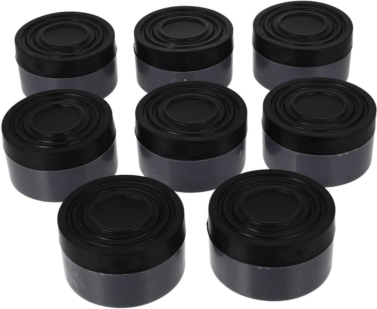 Verhogende Kussentjes - Wasmachine Pads - Stabilisatie Apparaten - Antislip en Geluiddempend - 6.5 x 6.5 x 4 cm - Zwart — afbeelding 1