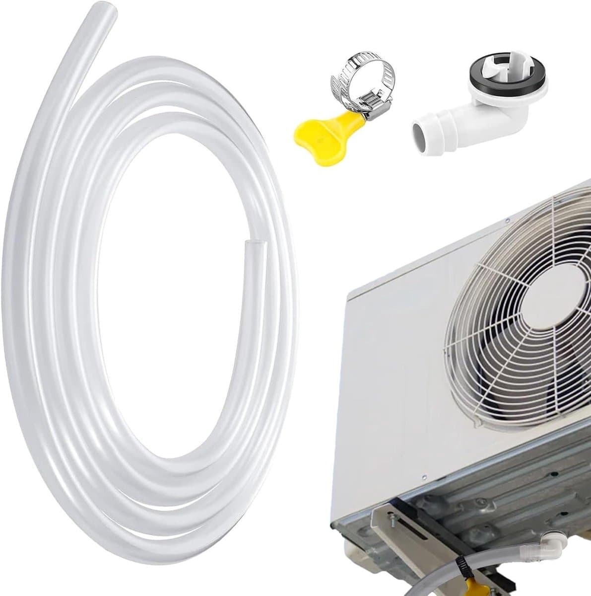 Draagbare Afvoerslang - AC Slang - Airco Onderhoud - Lekvrije Afdichting - 1.8 m - Transparant — afbeelding 1