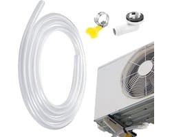 Draagbare Afvoerslang - AC Slang - Airco Onderhoud - Lekvrije Afdichting - 1.8 m - Transparant