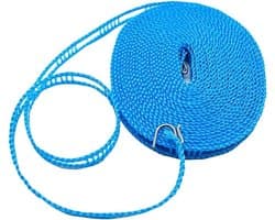 Waslijn - Kledinglijn touw - Kleding drogen - Winddicht ontwerp - 8 meter - Blauw