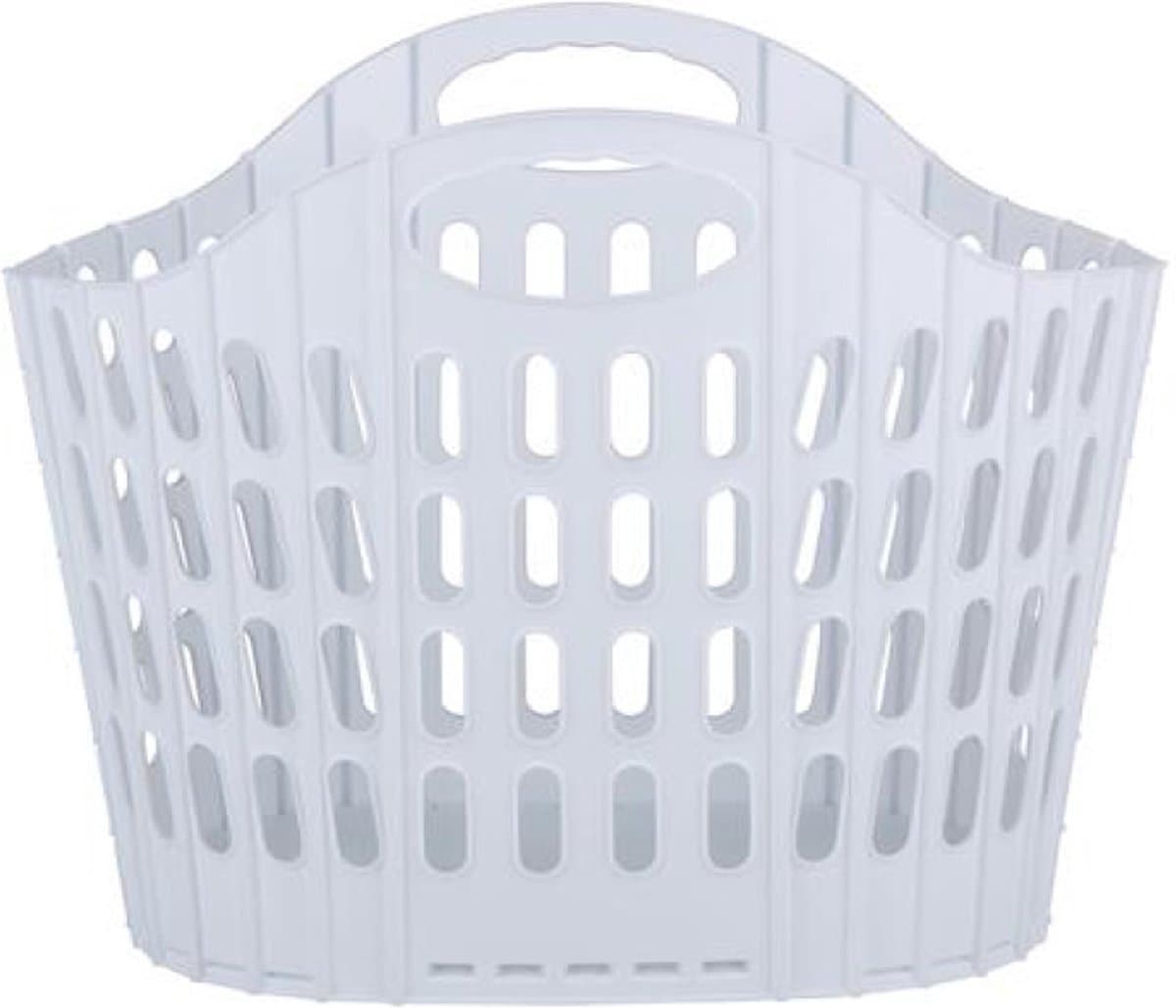 Flexibele wasmand - wit - 25 liter - kunststof - 49 x 35 x 38 cm - opbergen — afbeelding 1