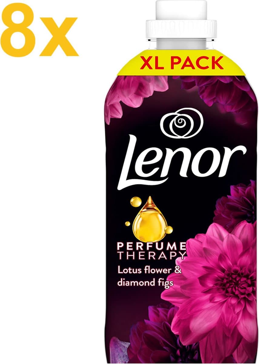Lenor – Serenity – Perfume Therapy – Lotus Flower & Diamon Figs – Wasverzachter – 8x 1200ml – XL PACK – 384 Wasbeurten - Voordeelverpakking — afbeelding 1