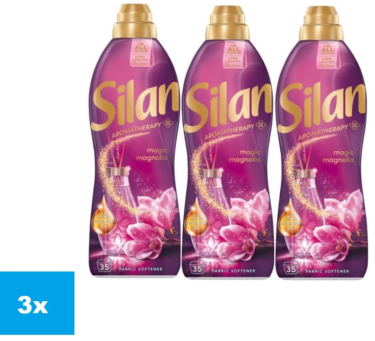 Silan Aromatherapy Magic Magnolia Wasverzachter – 3 x 770 ml – Langdurige Geur — afbeelding 1