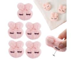 Set van 8 roze dekbedclips in cartoonvorm, antislip clips voor het vastzetten van dekbedden en lakens.