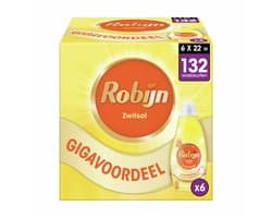 Robijn Klein & Krachtig Vloeibaar Wasmiddel - Color Zwitsal - 6 x 22 wasbeurten - Voordeelverpakking