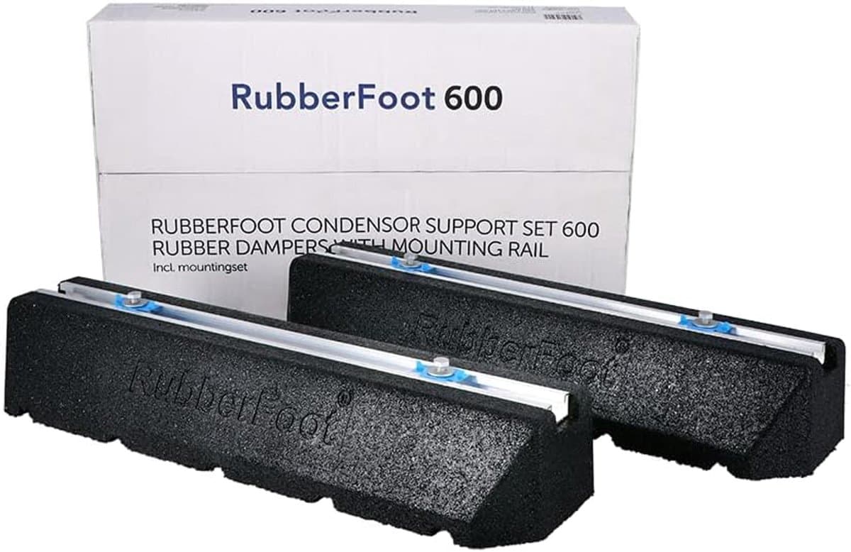 Trillingsdempend rubber montagebalk 600 mm - 2 stuks inclusief montageschroeven — afbeelding 1