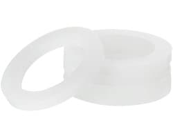 Allecto plus - Siliconen afdichting 30 mm voor douche douchekop - set van 5 stuks met 20 mm D - witte VMQ afdichtringen voor water slang kraan buisleiding — afbeelding 1