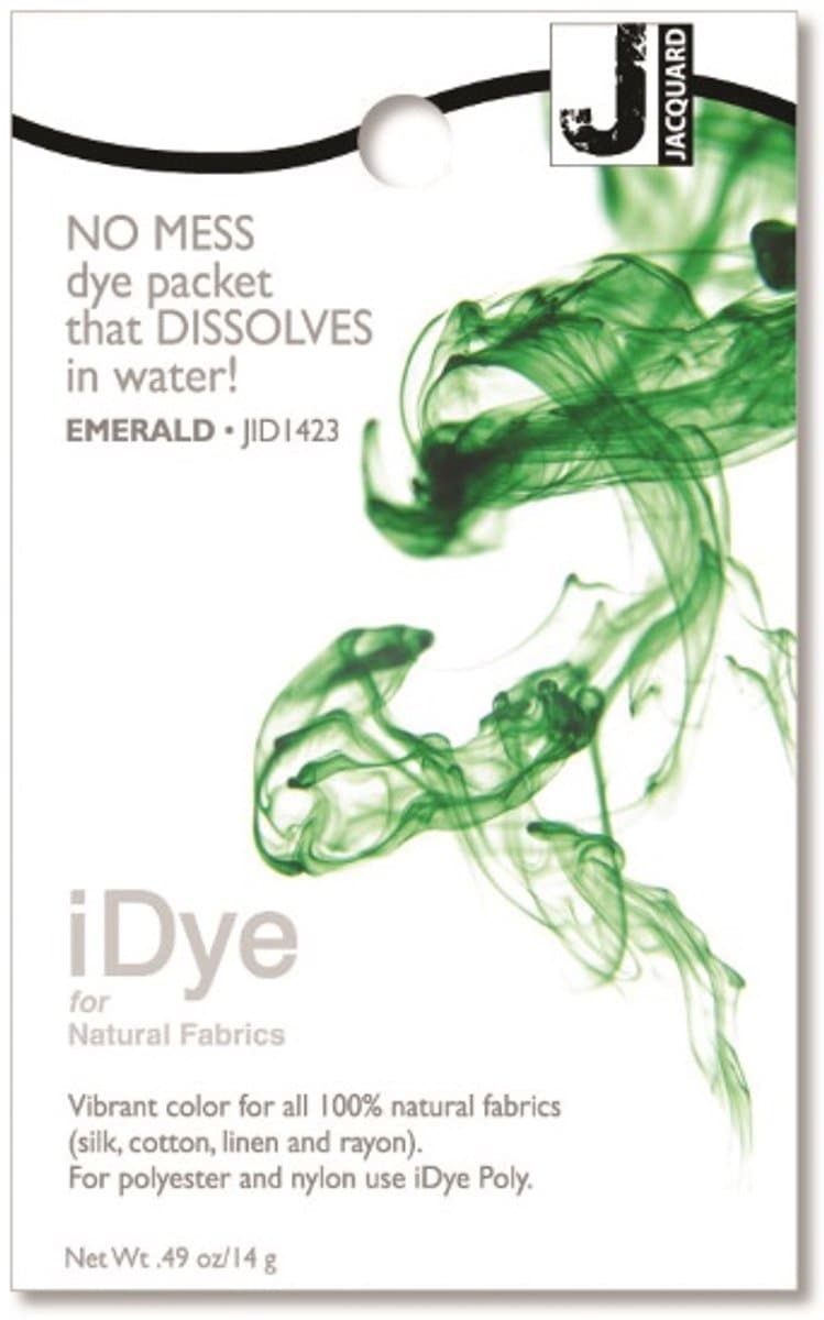Jacquard textielverf iDye Natural 14 gr Smaragdgroen voor katoen en zijde. — afbeelding 1
