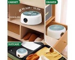 Draagbare wasdroger – Mini Elektrische Opvouwbare Droogmachine Met Afstandsbediening En Droogtas – 360° Hetelucht Drogen Met Slimme Timing – Compacte en energiezuinige droger voor appartementen campers en reizen — afbeelding 1