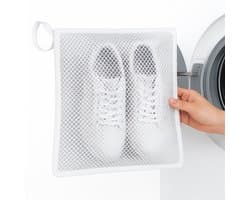 Sneakerdroger & Waszak – 2-in-1 Droog- en Wasoplossing voor Sportschoenen, Kleding & Wasgoed | Duurzame Mesh Polyester | 40,5 × 40,5 cm – Wit