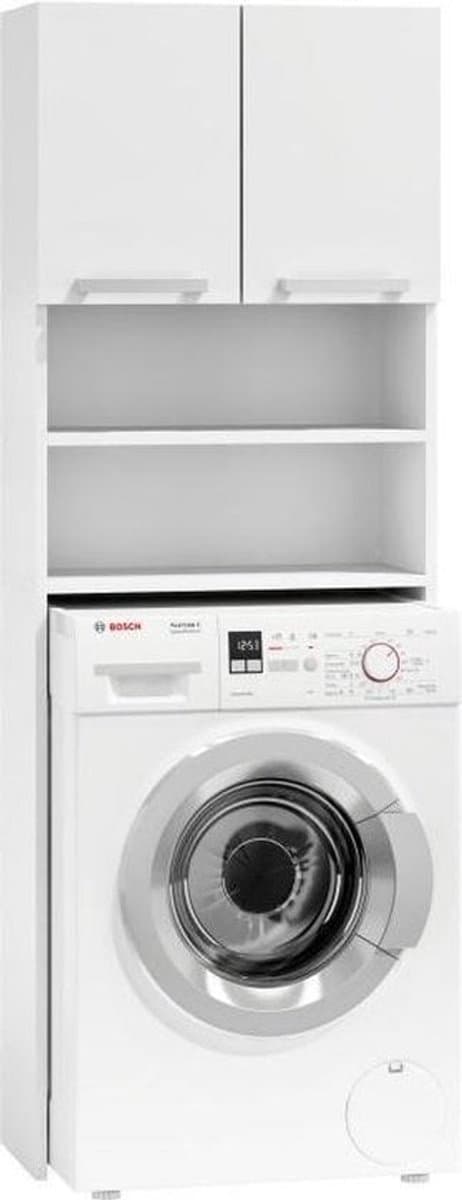 Viking Choice Wasmachinekast - 4 Schappen & 2 Deuren - Wit — afbeelding 1