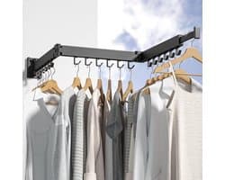 Equivera Wanddroogrek - Wanddroogrek Inklapbaar - Droogrek - Wand Droogrek - Wasrek Hangend - Schuifbaar