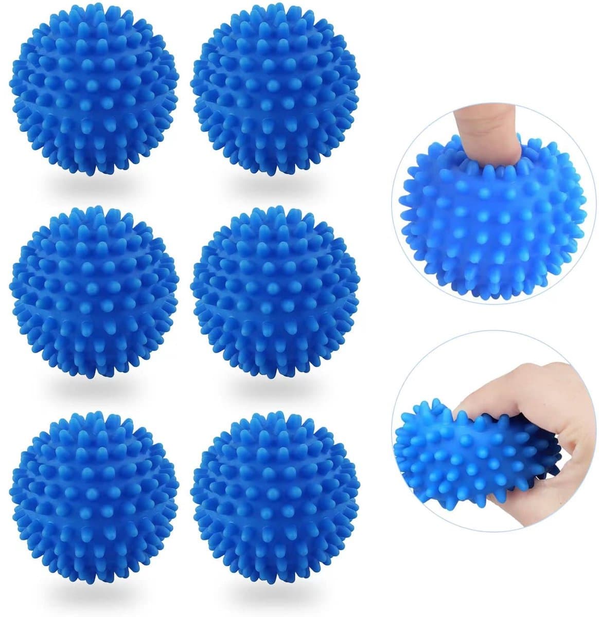 Wasmachine Droger Ballen - Herbruikbaar - 6 stuks - Blauw — afbeelding 1