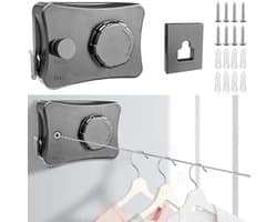 Uittrekbare waslijn - anti-doorhang-design - 5,1 meter - roestvrij staal