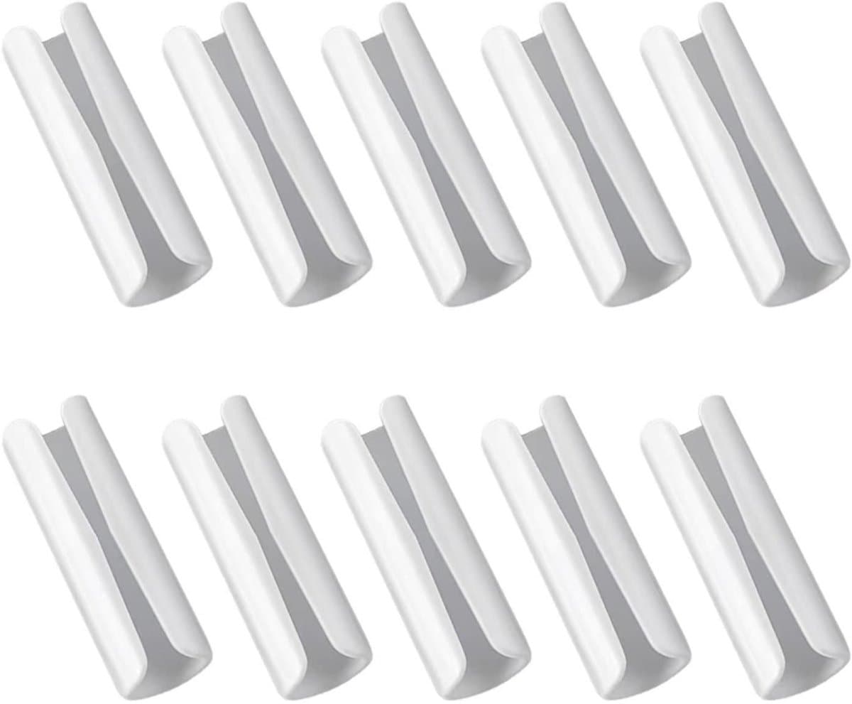 Daity 10-pack - Lakenklemmen - Antislip-lakenklemmen - Houder voor anti-slip-lakenklemmen - Om lakens comfortabel te houden op matrassen met opstaande randen (wit) — afbeelding 1