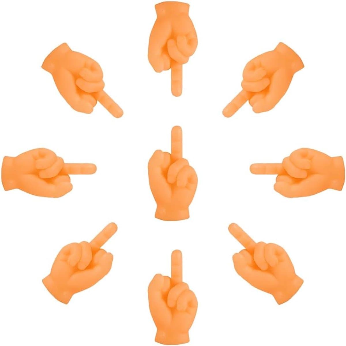 Inovra Plus - Rubberen middelvingerhanden (10 stuks) voor Halloween - Realistisch design - Grappige vingerpoppen - Handpoppen - Origineel cadeau — afbeelding 1