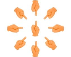 Inovra Plus - Rubberen middelvingerhanden (10 stuks) voor Halloween - Realistisch design - Grappige vingerpoppen - Handpoppen - Origineel cadeau