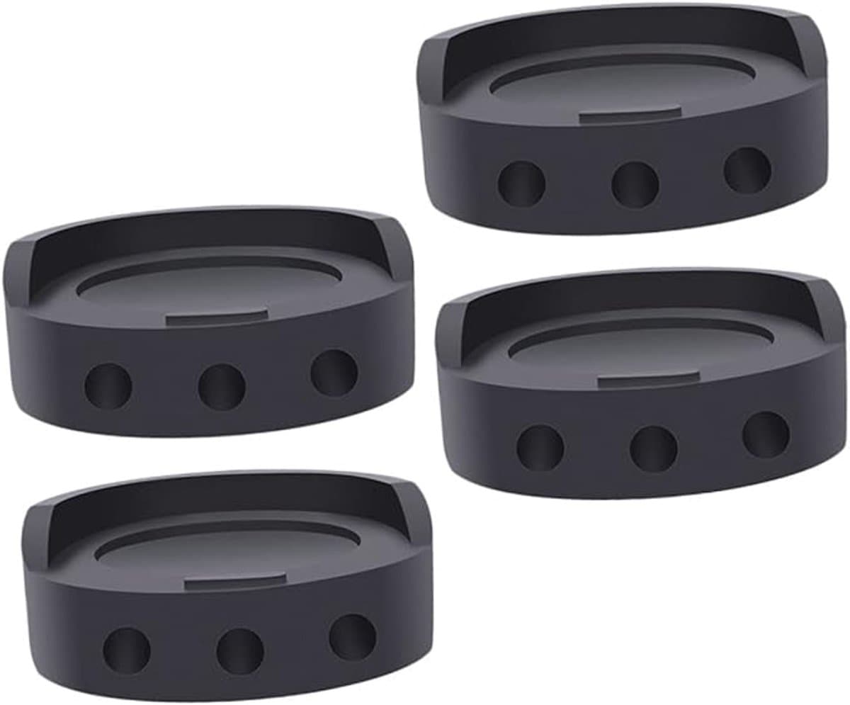 Schokdempers voor wasmachine/droger - Set van 4 - Extra dik - Stapelbaar - Antislip meubelbeschermers - Schokdempers voor wasmachine - Beugels voor wasmachine - Voeten voor droger - Extra sterke antislipvoeten - Schokabsorberende beschermers - — afbeelding 1