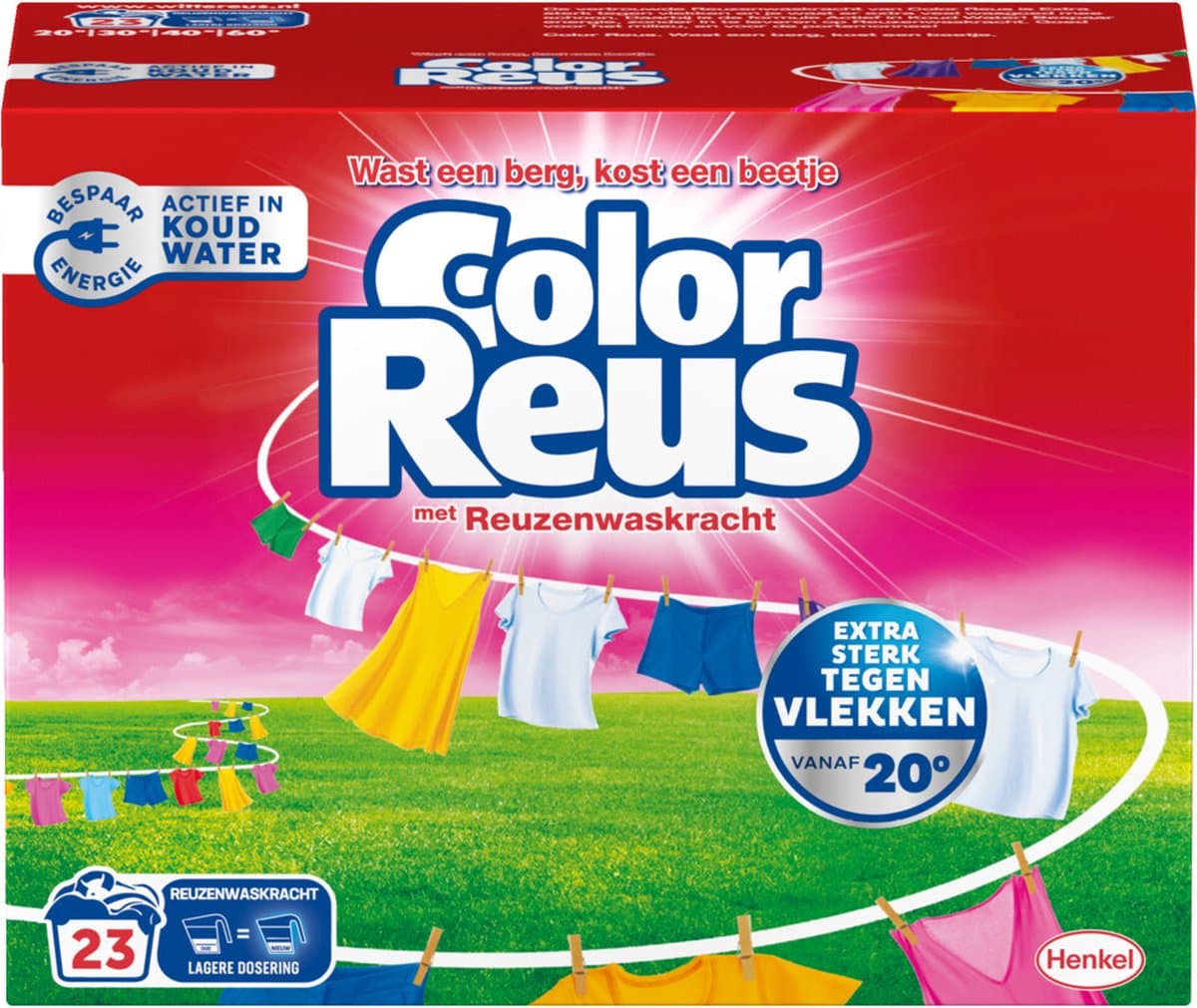 Witte Reus Wasmiddel Color Reus Poeder 23 Wasbeurten - 1,15 kg — afbeelding 1